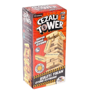 Cezalı Tower Süper Denge Oyunu – 54 Parça Ahşap Eğlence